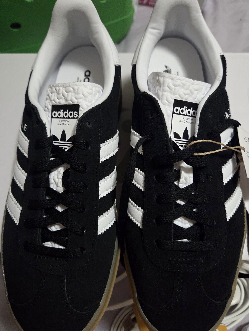 adidas Men’s Black Suede Sneakers with White 3-Stripes